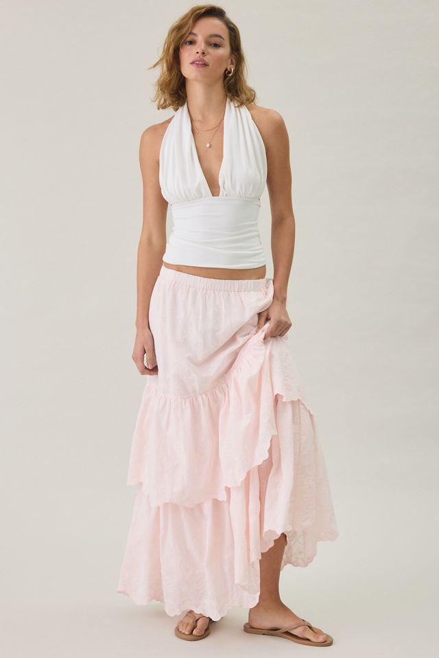 Daisy Street Zefir Embroidered Tiered Maxi Skirt #2