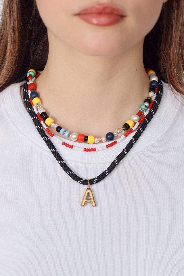 Petit Moments Bubble Initial Paracord Necklace #1