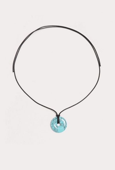 Petit Moments Stone Disc Corded Necklace