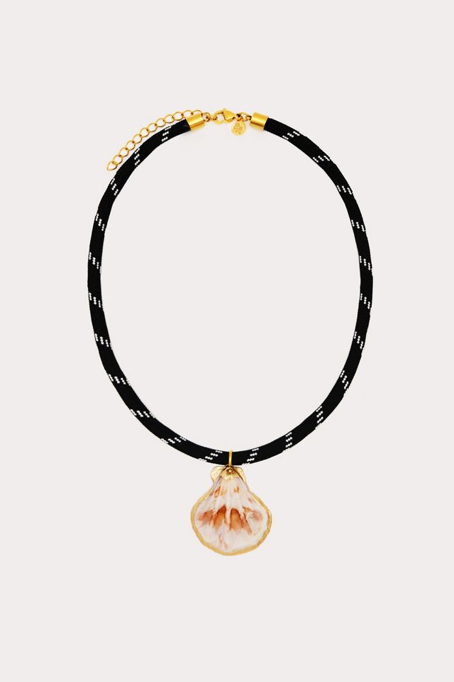 Petit Moments Shell Charm Paracord Necklace #1