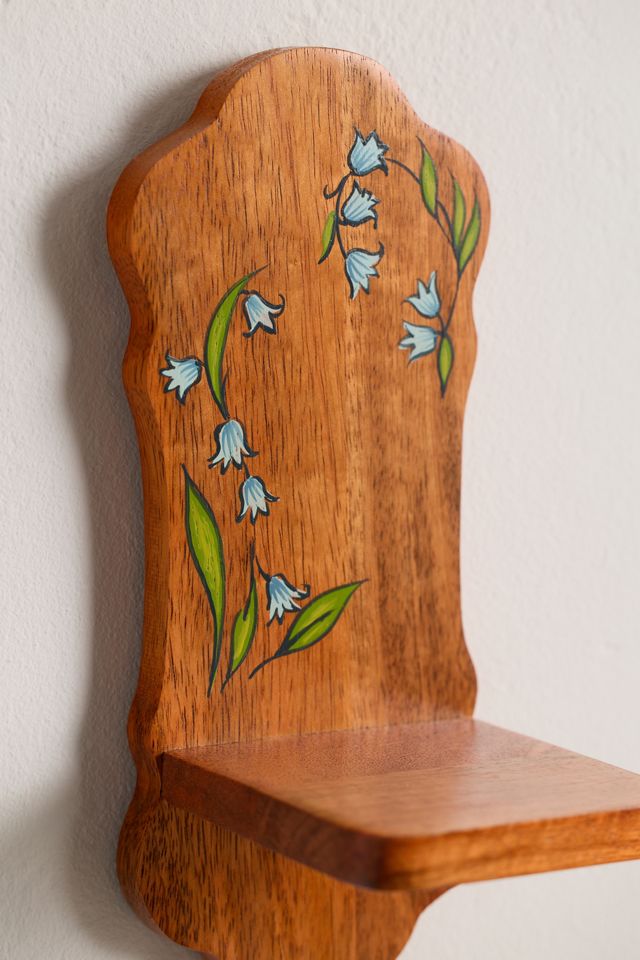 Lilah Painted Floral Wall Shelf #2