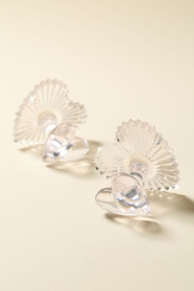 Crystal Resin Heart Curtain Tie-Back Set #1