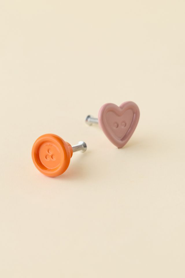 Button Shaped Resin Knob - Set Of 2 #1