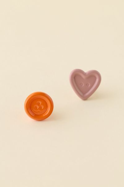 Button Shaped Resin Knob - Set Of 2