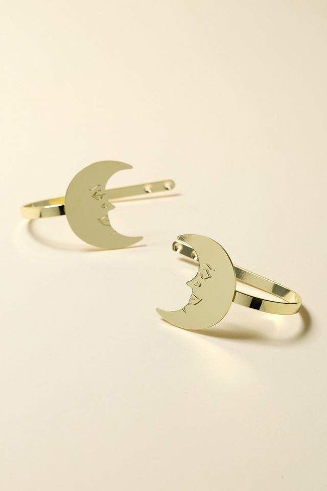 Crescent Moon Metal Curtain Tie-Back Set #1