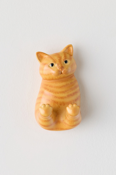 Cat Shaped Resin Wall Hook in Orange at Urban Outfitters