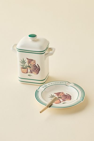 High Maintenance Kitty Ceramic Stash Box