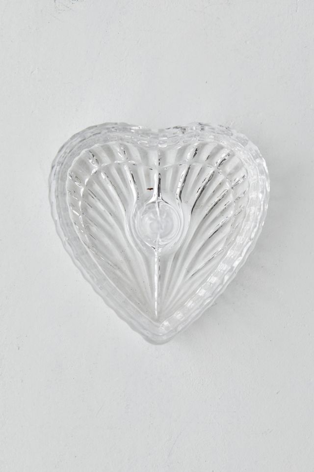 Plat à bague en forme de cœur en verre #1
