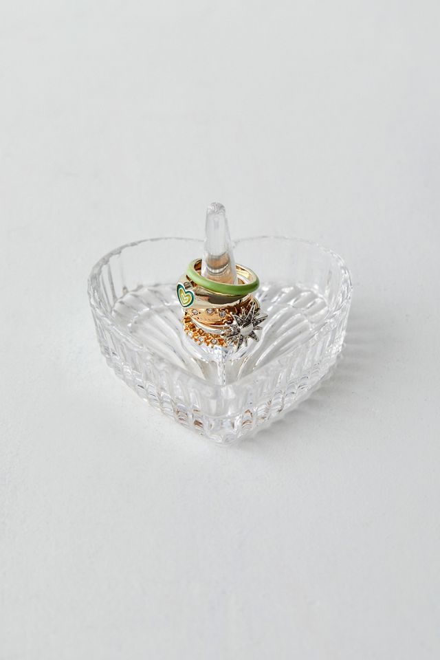 Plat à bague en forme de cœur en verre #3