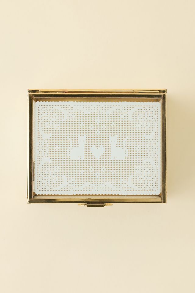 Kitty Lace Glass Jewelry Box #1