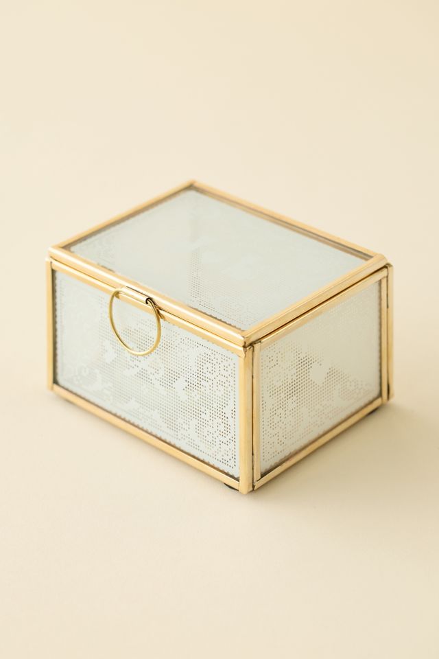 Kitty Lace Glass Jewelry Box #2
