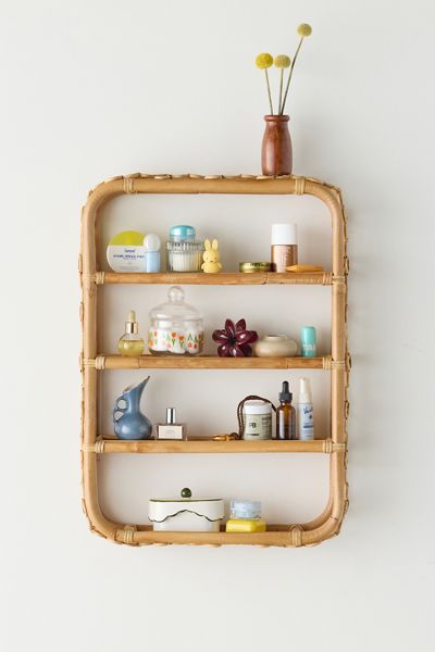 Rattan Daisy Wall Shelf