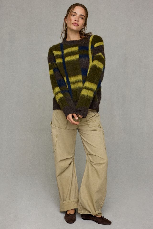Glamorous Intarsia Colorblock Brushed Knit Sweater #1
