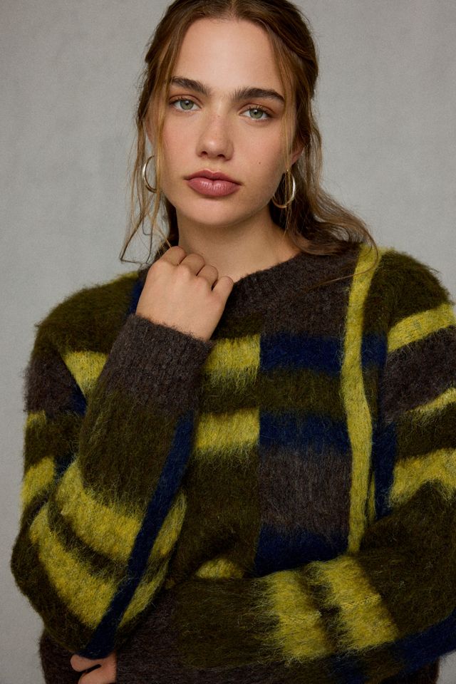 Glamorous Intarsia Colorblock Brushed Knit Sweater #2
