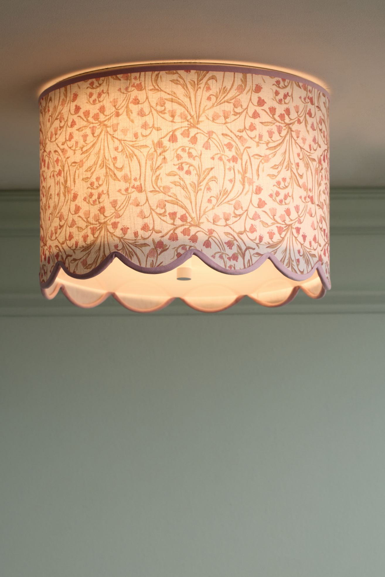 Scallop Flush Mount Conversion Kit - Pink Floral, ONE SIZE