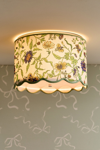 Scallop Flush Mount Conversion Kit in Botanical Motif at Urban Outfitters