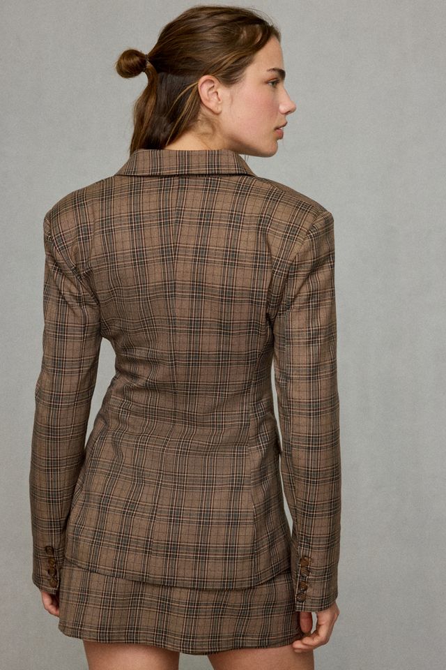 Glamorous Hourglass Tailored Plaid Blazer #3