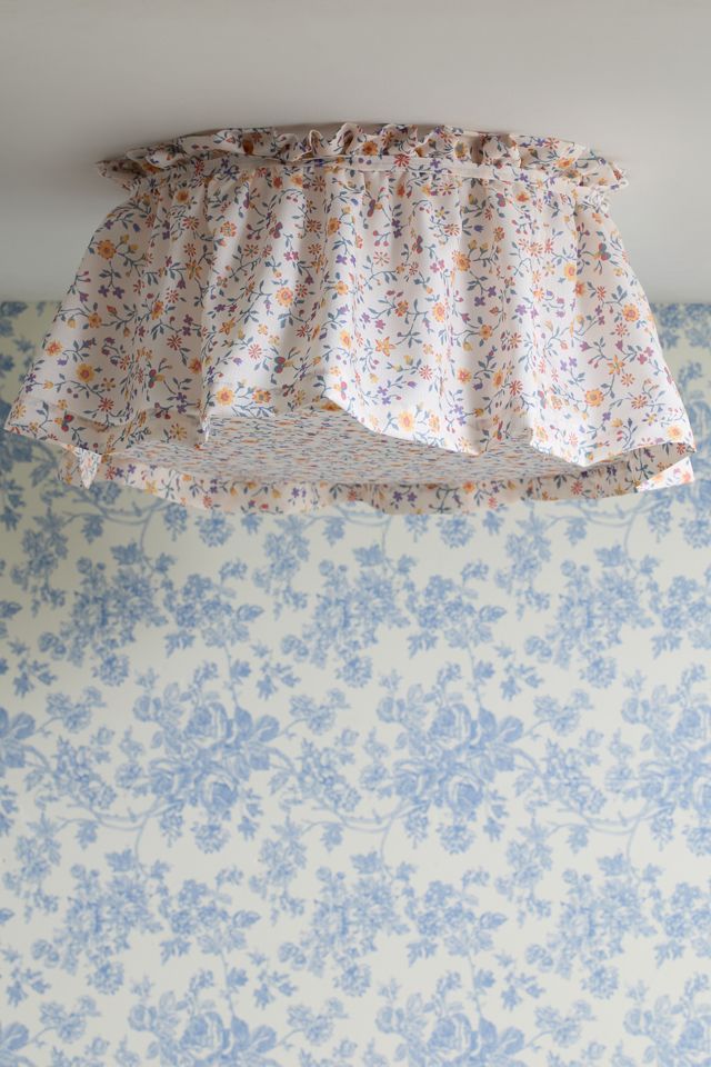 Dakota Gathered Fabric Flush Mount Conversion Kit #1