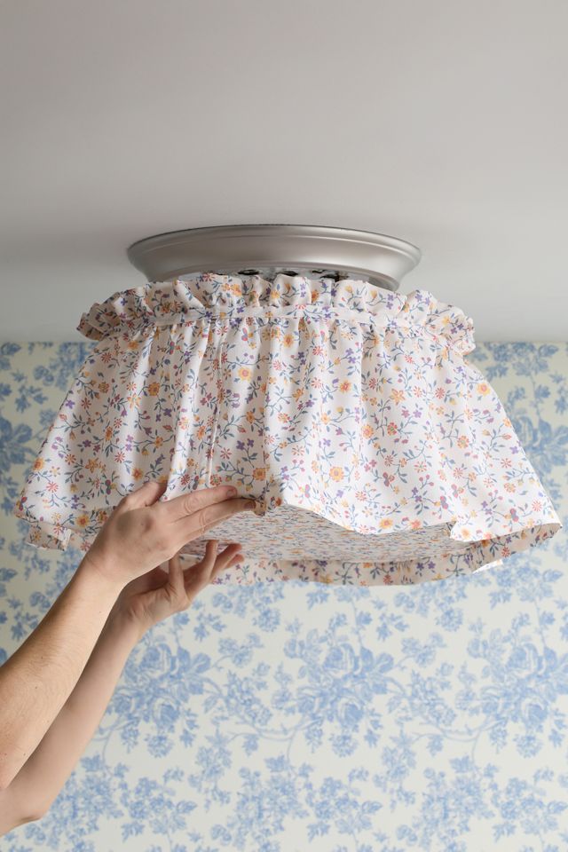 Dakota Gathered Fabric Flush Mount Conversion Kit #3