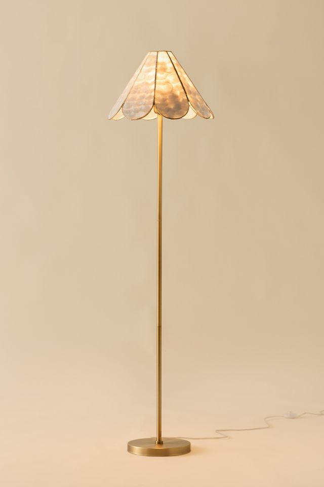 Riley Scalloped Capiz Floor Lamp #1