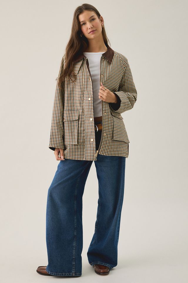 Glamorous Countryside Charm Contrast Collar Barn Jacket #3