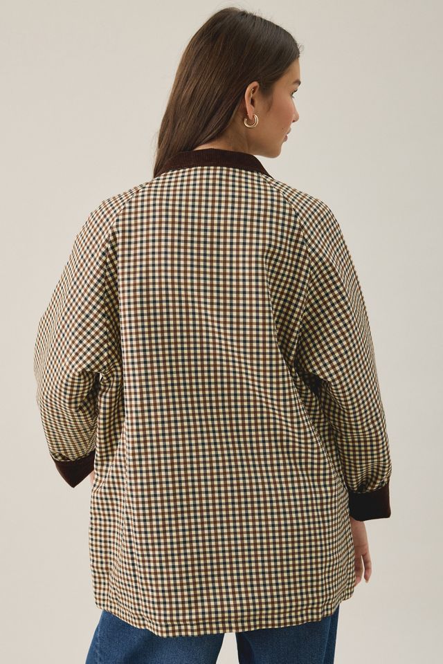 Glamorous Countryside Charm Contrast Collar Barn Jacket #4