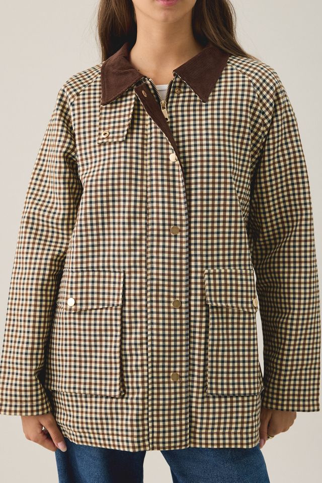 Glamorous Countryside Charm Contrast Collar Barn Jacket #5