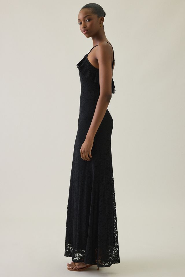 UO Lila Ruffle High Neck Lace Maxi Dress #3