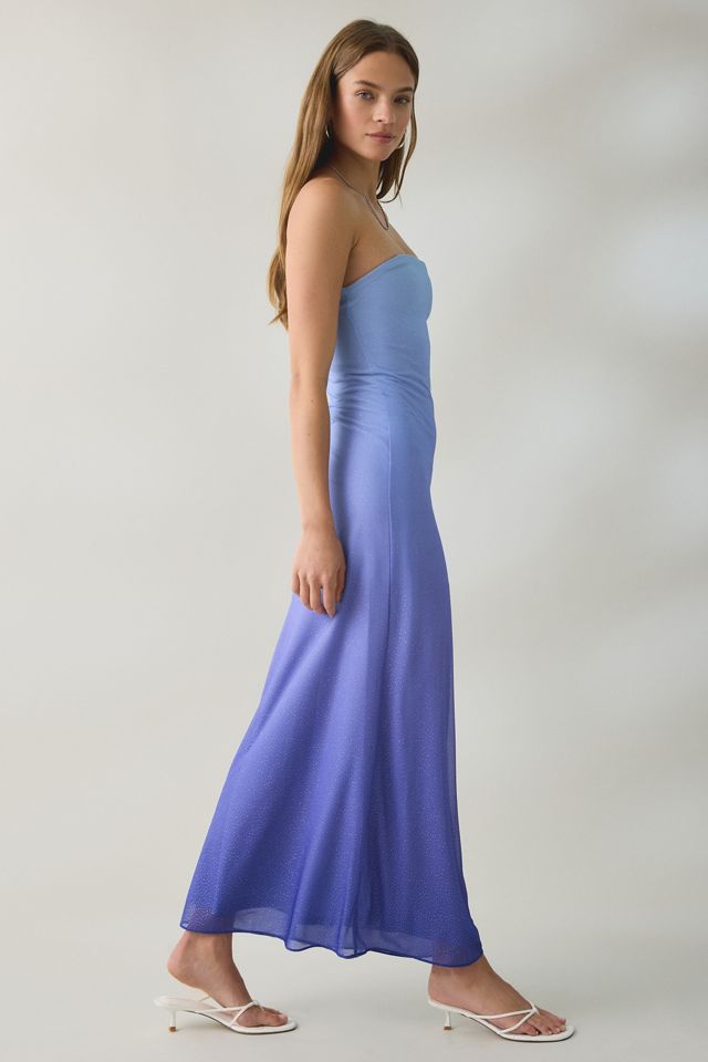 UO Seaya Ombre Mesh Strapless Maxi Dress #1