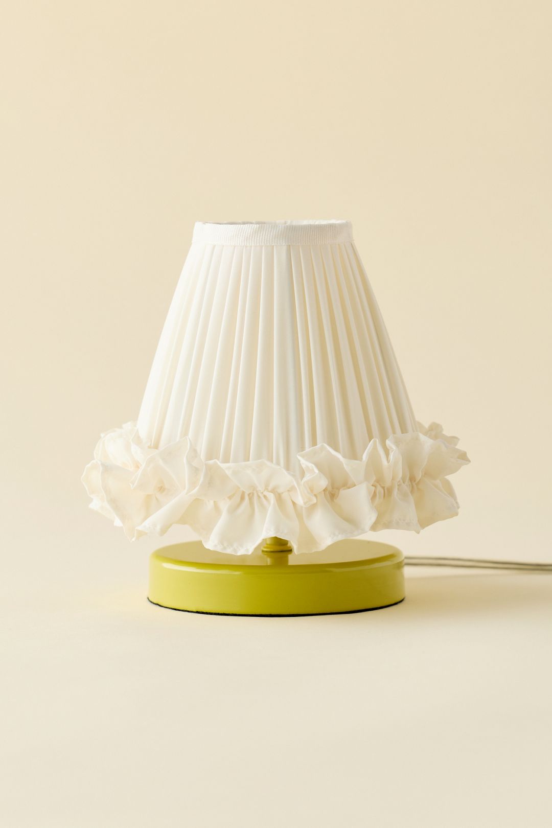 Mini Ruffled Table Lamp - Chartreuse, ONE SIZE