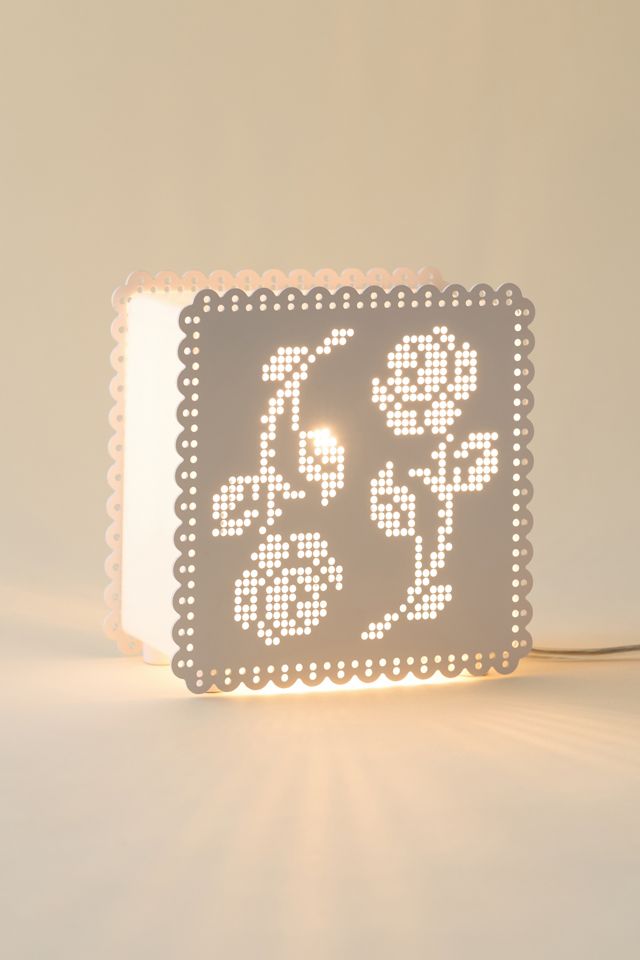 Cutout Lace Block Table Lamp #1