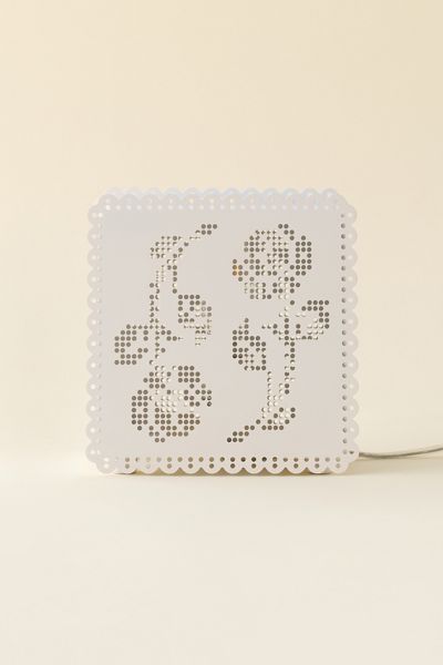 Cutout Lace Block Table Lamp