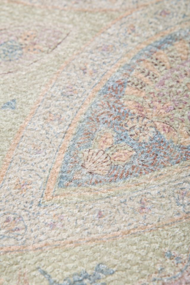 Isla Salt Washed Medallion Printed Rug #2