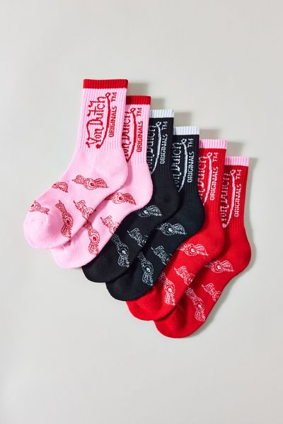 Von Dutch Logo Crew Socks 3-Pack