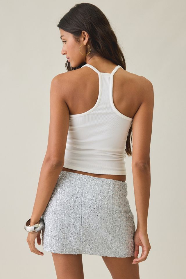 Glamorous Shimmer Seeker Tweed Low-Rise Mini Skirt #3