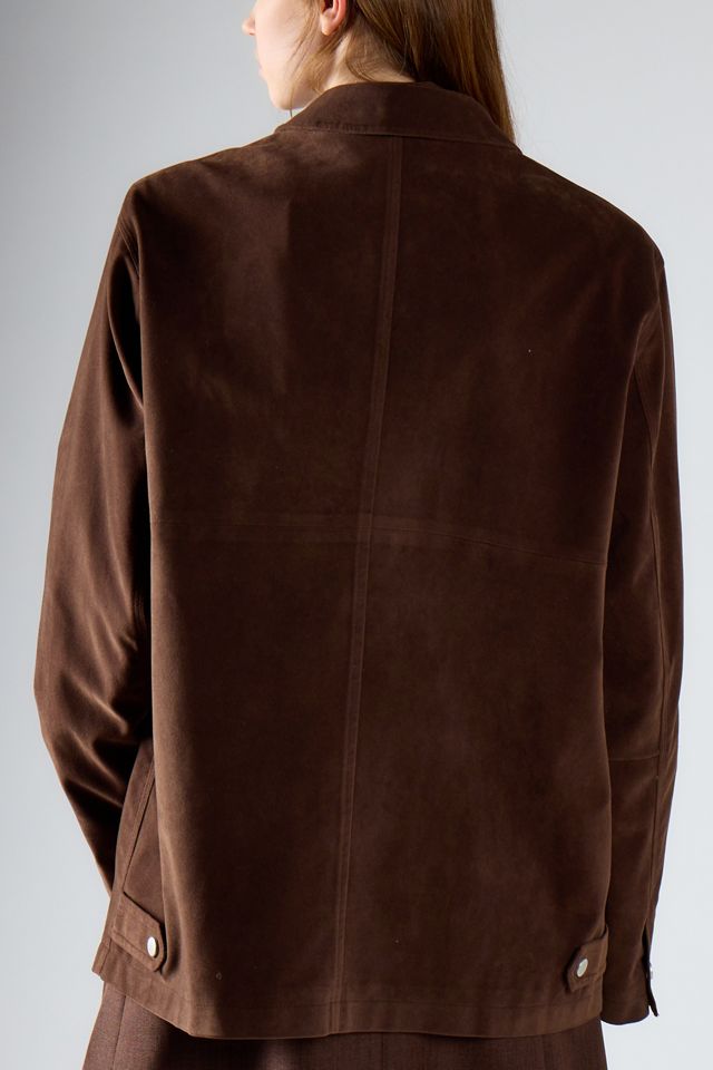Veste surdimensionnée en faux suède Mocha Moment de Glamorous #1