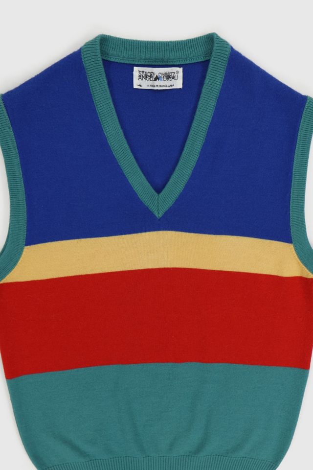 Vintage Striped Sweater Vest #2