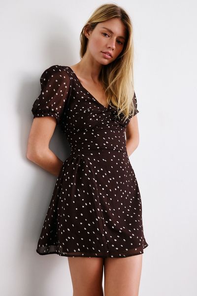 Glamorous Sweet Spots Puff Sleeve Mini Dress