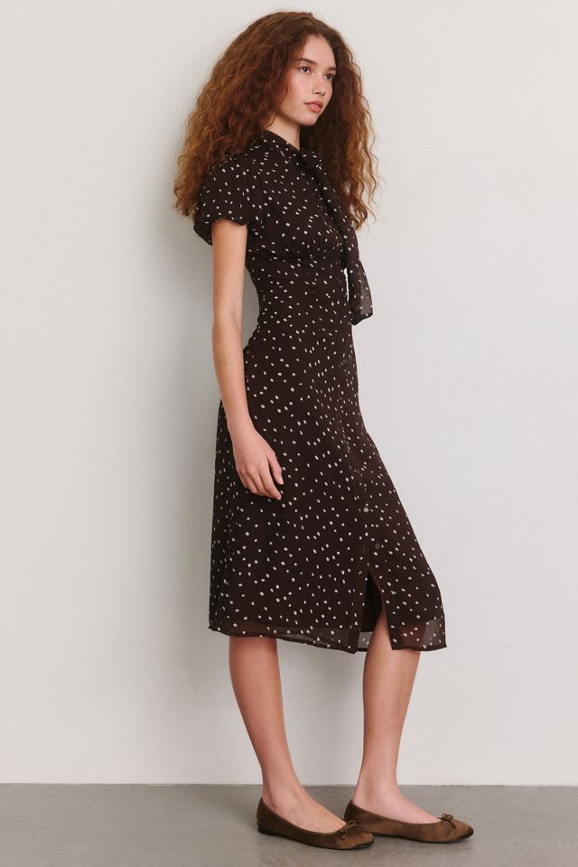 Glamorous Printed Tie-Neck Midi Dress #2