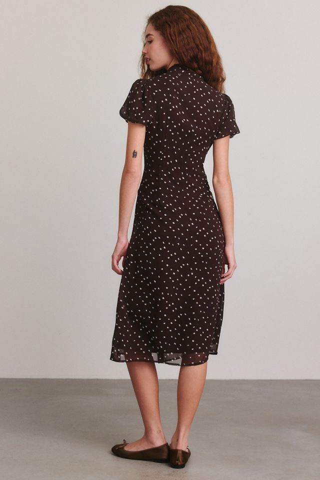 Glamorous Printed Tie-Neck Midi Dress #4