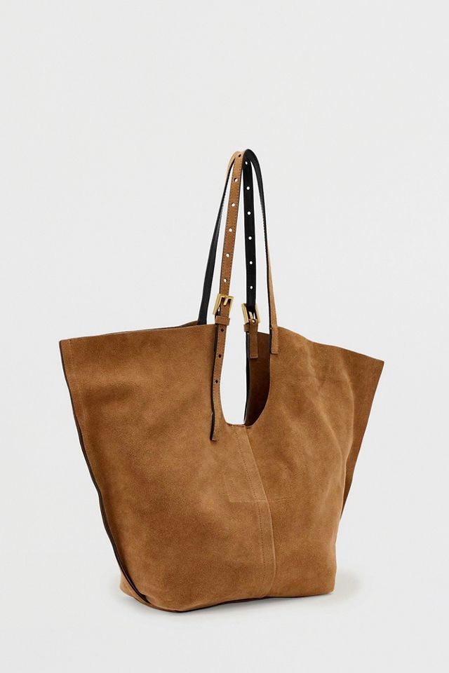 アパルトモン 2024SS SUEDE LIKE TOTE BAG Suede tote bag in black