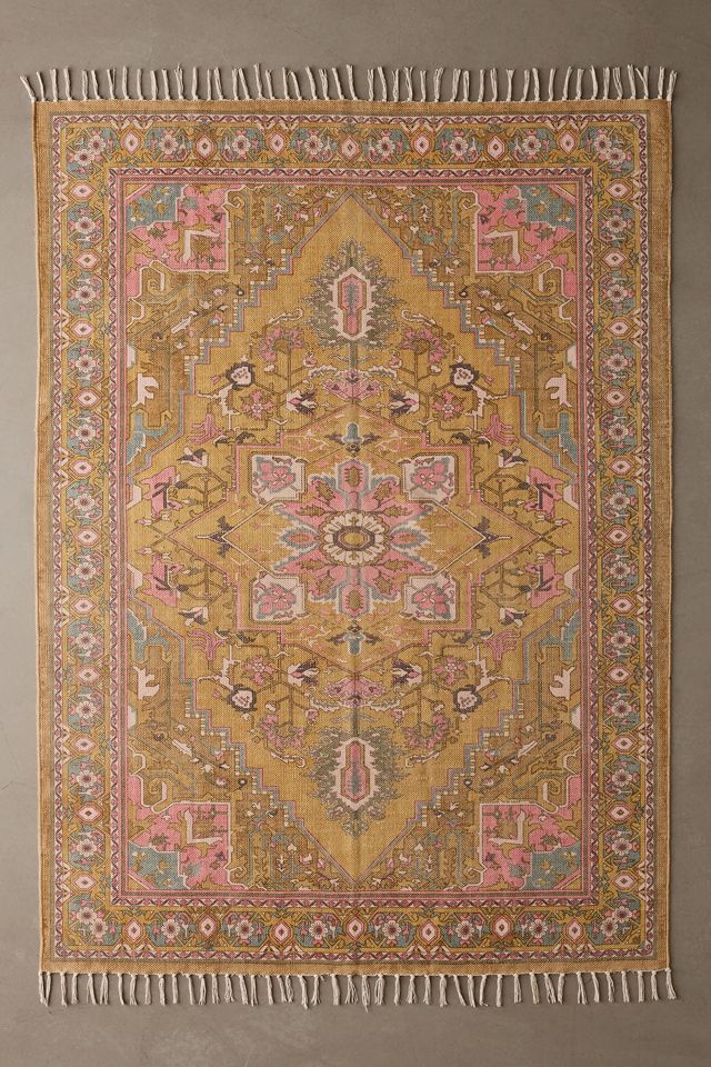 Daphne Art Deco Floral Printed Rug #1