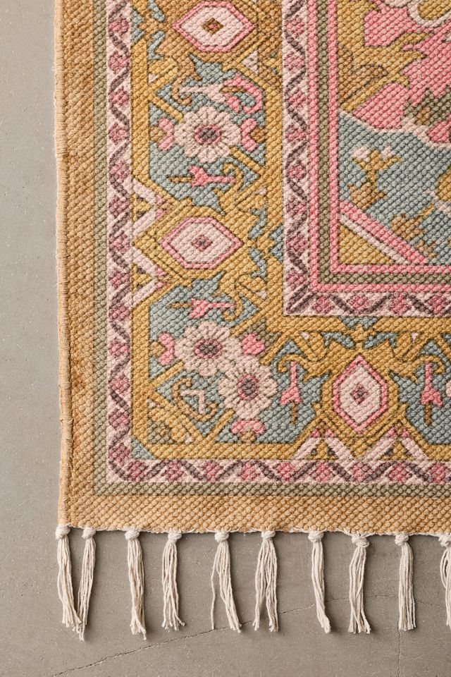 Daphne Art Deco Floral Printed Rug #3