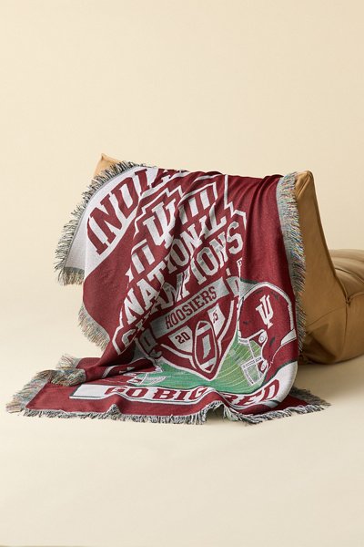 NCAA Indiana University 2025 FBC Champions Tapestry Throw Blanket
