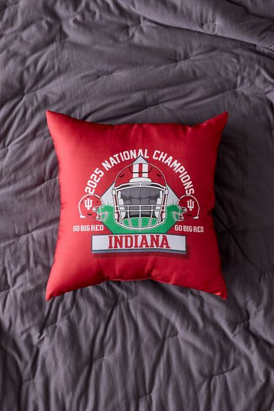 NCAA Indiana University 2025 FBC Champions Printed Throw Pillow