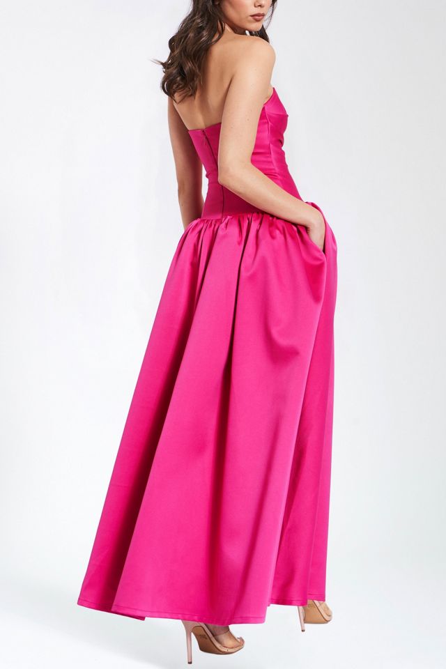 Miss Circle Walterina Satin Strapless Drop Waist Corset Gown #3