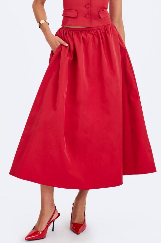 Miss Circle Ursel Gathered A-Line Midi Skirt #1