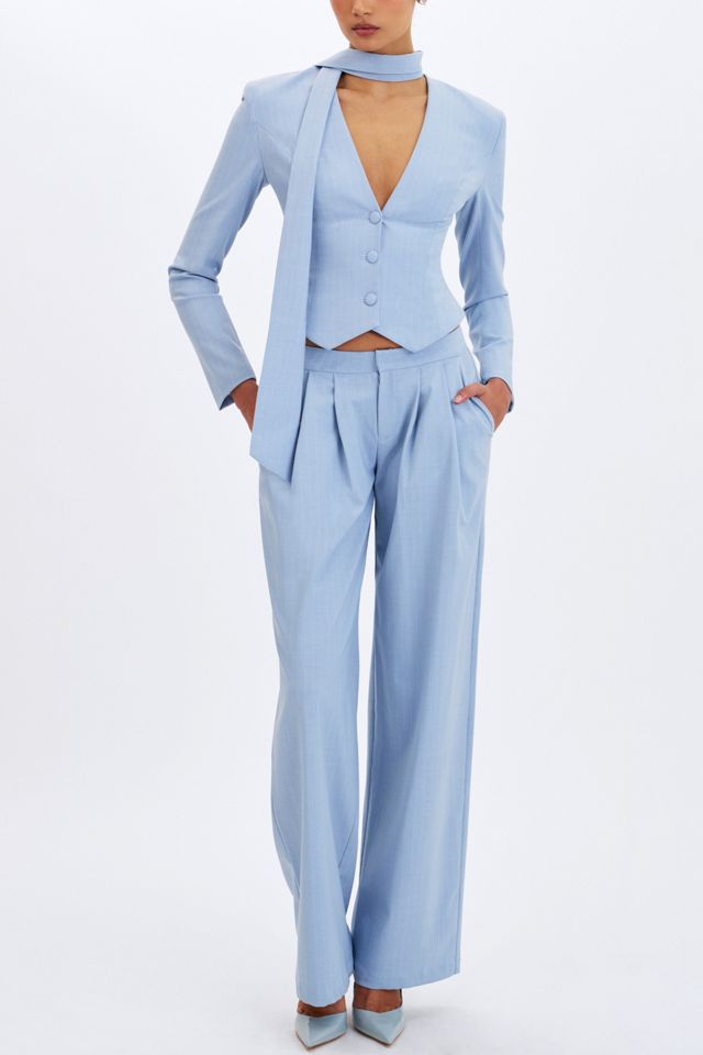 Miss Circle Renley  Pinstripe Peplum Blazer #1