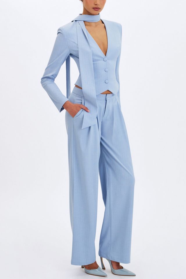 Miss Circle Renley  Pinstripe Peplum Blazer #2