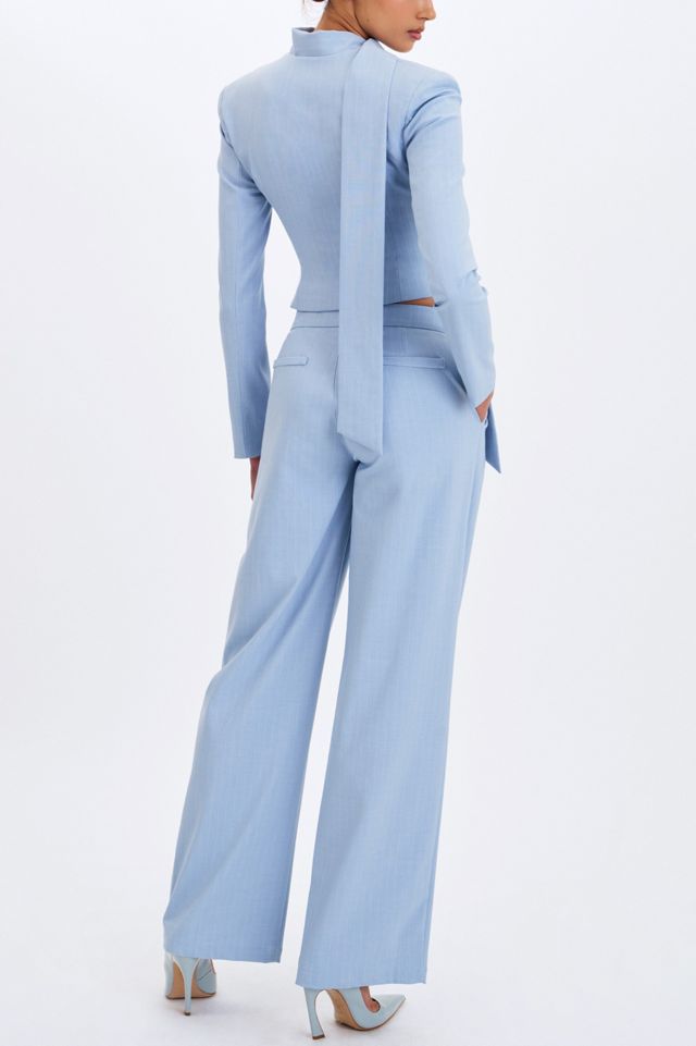 Miss Circle Renley  Pinstripe Peplum Blazer #3